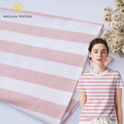 Tissu in cotone puro, maglietta respirabile, tessuto a strisce assorbente per maglietta
