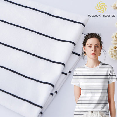 Tissu di cotone a maglia a strisce per abbigliamento casual