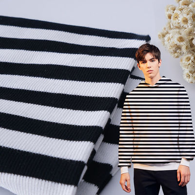 Moderno, sano ed ecologico, tessuto a maglia a righe per il terry francese