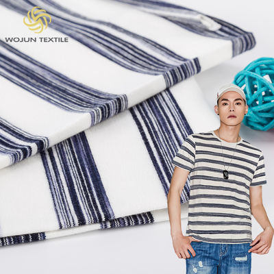 Un buon prezzo. Materiale di cotone puro a strisce per magliette sano ed ecologico in linea