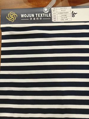 Anti-Pilling E Elastico Accogliente Asciugatura Veloce Materiale a Righe Tessuto Per T-Shirt