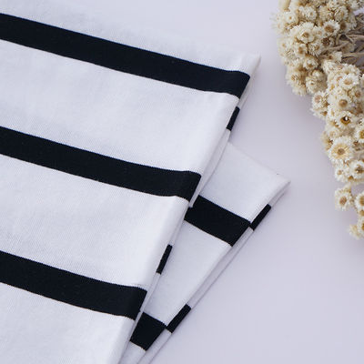 Un buon prezzo. Tessuto a maglia a strisce morbido e ecologico per abiti da ginnastica in linea