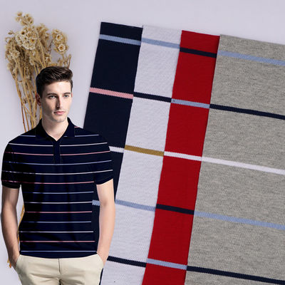 Un buon prezzo. Confortevole Buona consistenza Moderno Materiale a righe Tessuto Per Polo Shirt in linea