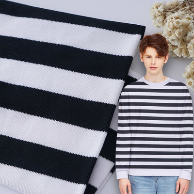 Tessuto a maglia a strisce per camicia da polo, traspirante e resistente