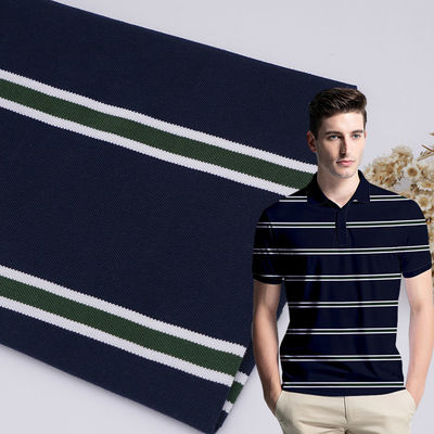 Un buon prezzo. Tessuto a maglia a strisce per abbigliamento a texture uniche e resistente all' umidità in linea