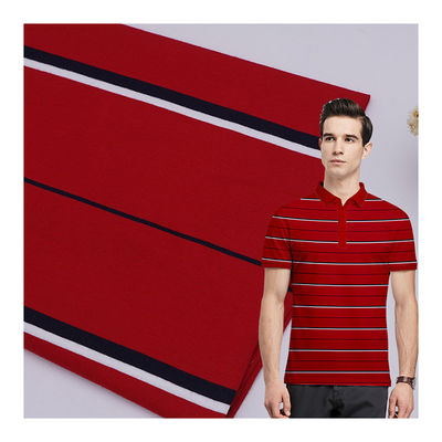 Facile da curare e naturale e liscio Tessuto a maglia a righe per polo