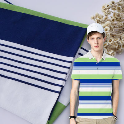 Un buon prezzo. Tessuto a maglia a strisce igroscopico per abbigliamento casual in linea