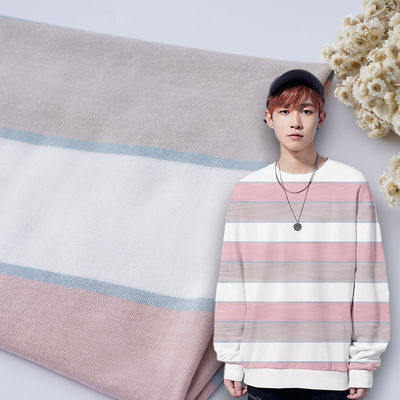 Stoffa a maglia a strisce per abbigliamento casual