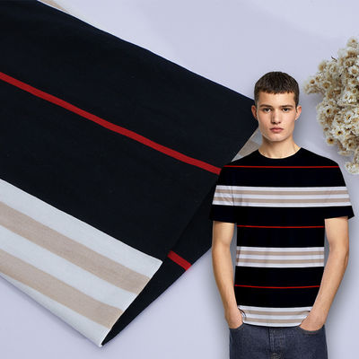 Un buon prezzo. Materiale a strisce comodo e liscio per abbigliamento casual in linea