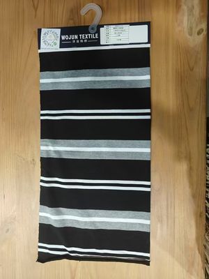 Tissu a maglia a strisce di cotone naturale e puro per abbigliamento casual
