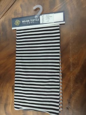 Absorbente sudore e liscio Puro cotone a righe Tessuto a maglia per polo