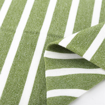 Tessuto a maglia a righe elastico e comodo e morbido per abbigliamento casual