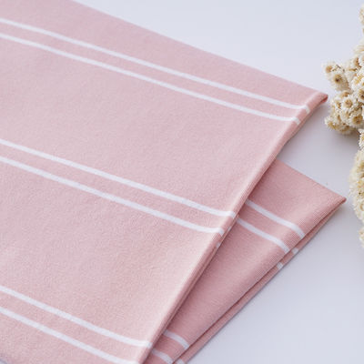 Un buon prezzo. Tessuto a maglia a strisce soffice e liscio traspirante per maglietta 40S in linea