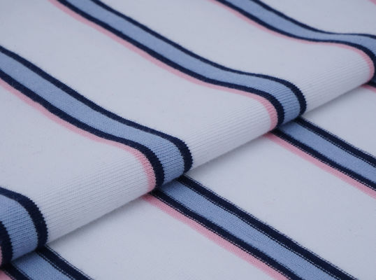 Tessuto finissimo e liscio trasparente Filato doppio materiale a strisce naturale Tessuto per abbigliamento casual