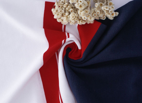 Tessuto a maglia a strisce comodo e naturale per abbigliamento casual