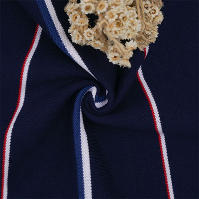 Tissu a maglia a righe per polo di alta qualità e resistente