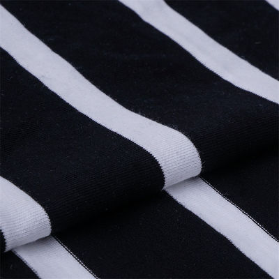Tessuto a maglia a righe durevole e liscia per abbigliamento casual