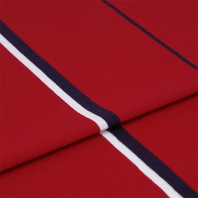 Facile da curare e traspirante resistente all'usura e resistente a lungo termine Tessuto a maglia a righe per polo
