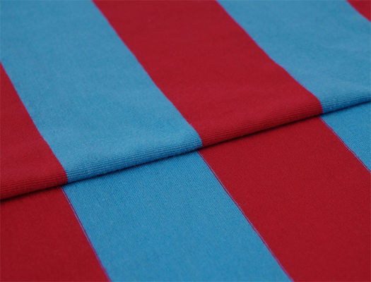 Tissu a maglia a strisce naturale e resistente all'usura sano e traspirante per polo
