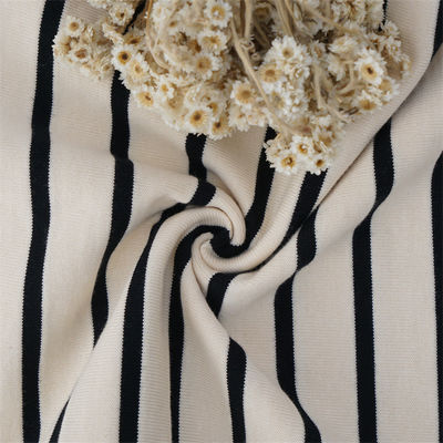 Stoffa a maglia a strisce per magliette