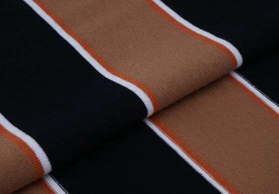 Tessuto a maglia a righe, fresco, assorbente il sudore, delicato sulla pelle, antirughe, per t-shirt