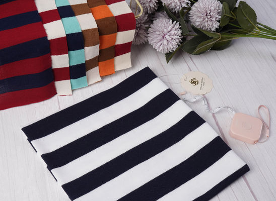 Un buon prezzo. Naturale e resistente alle rughe Di colore resistente Anti-rughe e croccante Versione a righe Tessuto a maglia per polo in linea