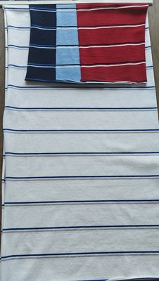 Un buon prezzo. Tessuto a maglia a righe traspirante 95% cotone 5% spandex per abbigliamento casual in linea