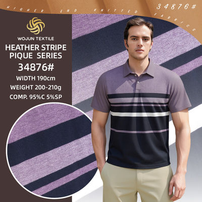 Breathable And Dureble And Clear Good Quality Textured Cotton Pique Fabric For Polo Shirt