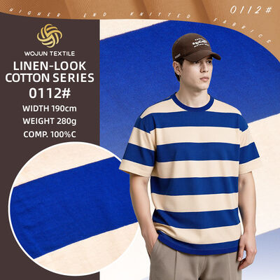 Un buon prezzo. Skin-Friendly And Durable And Washable Stylish Striped Knit Fabric  For T-Shirt in linea