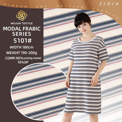 Un buon prezzo. Comodo e sano e durevole e liscio tessuto a maglia a righe per t-shirt abbigliamento per la casa in linea