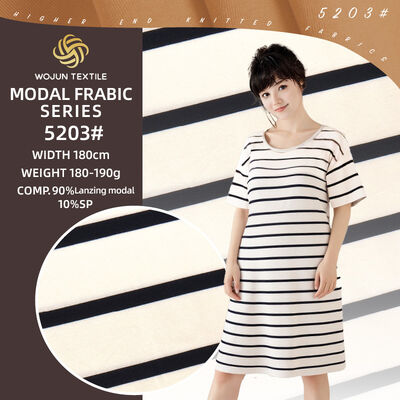 Un buon prezzo. Confortevole ed elastico, flessibile nella personalizzazione, tessuto a righe per abbigliamento da casa in linea