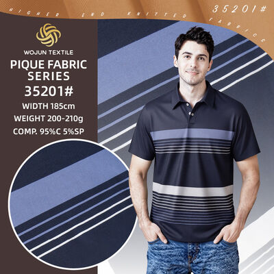 Un buon prezzo. Tessuto di cotone a strisce Pique: 185cm di larghezza per Preppy moderno in linea