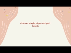 Tessuto a righe in maglia di cotone piqué 100% tinto in filo per polo